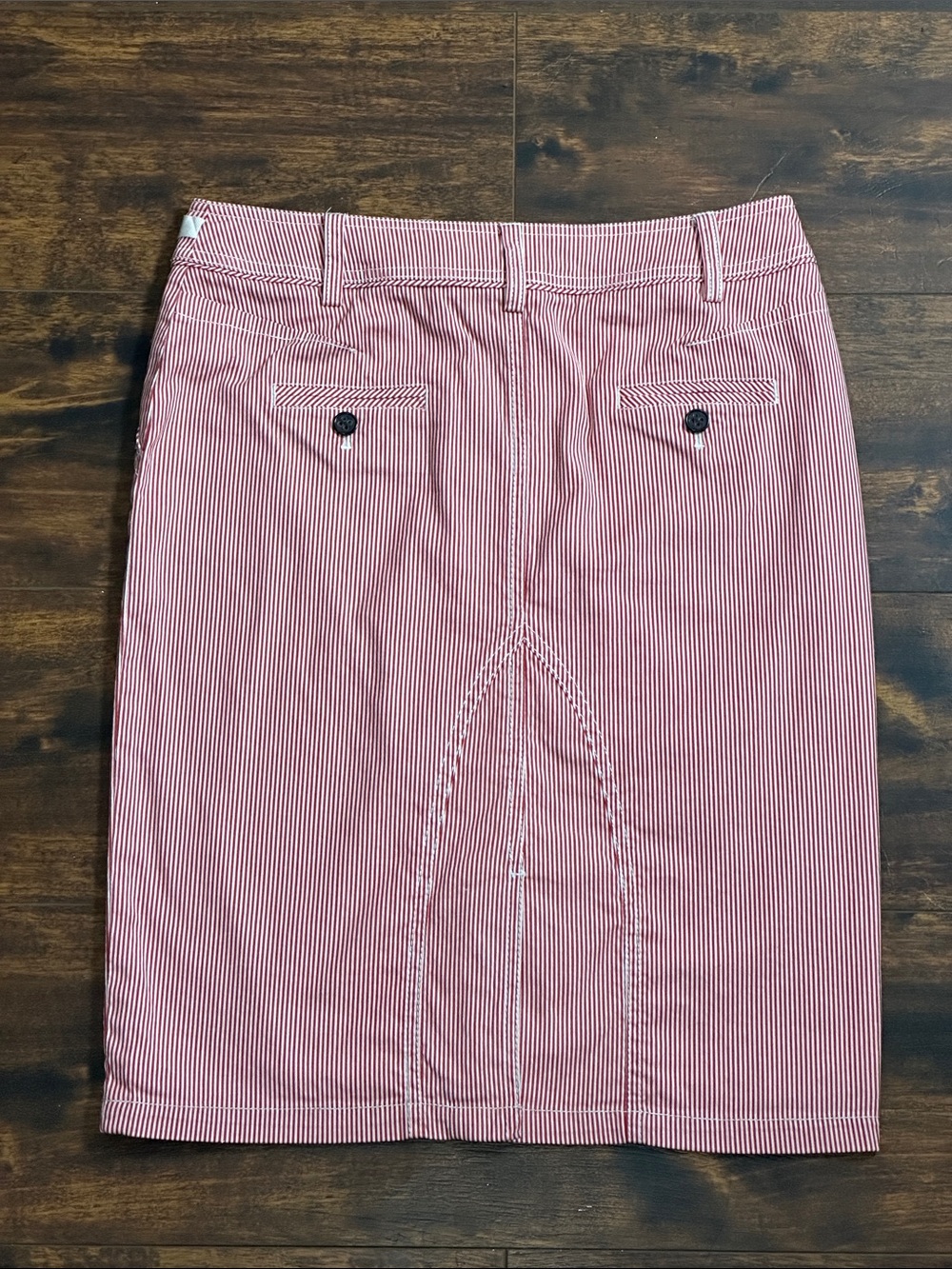Esprit Collection Red White Striped Pencil Skirt US 6 โค๏ธ๐ - Picture 5 of 7